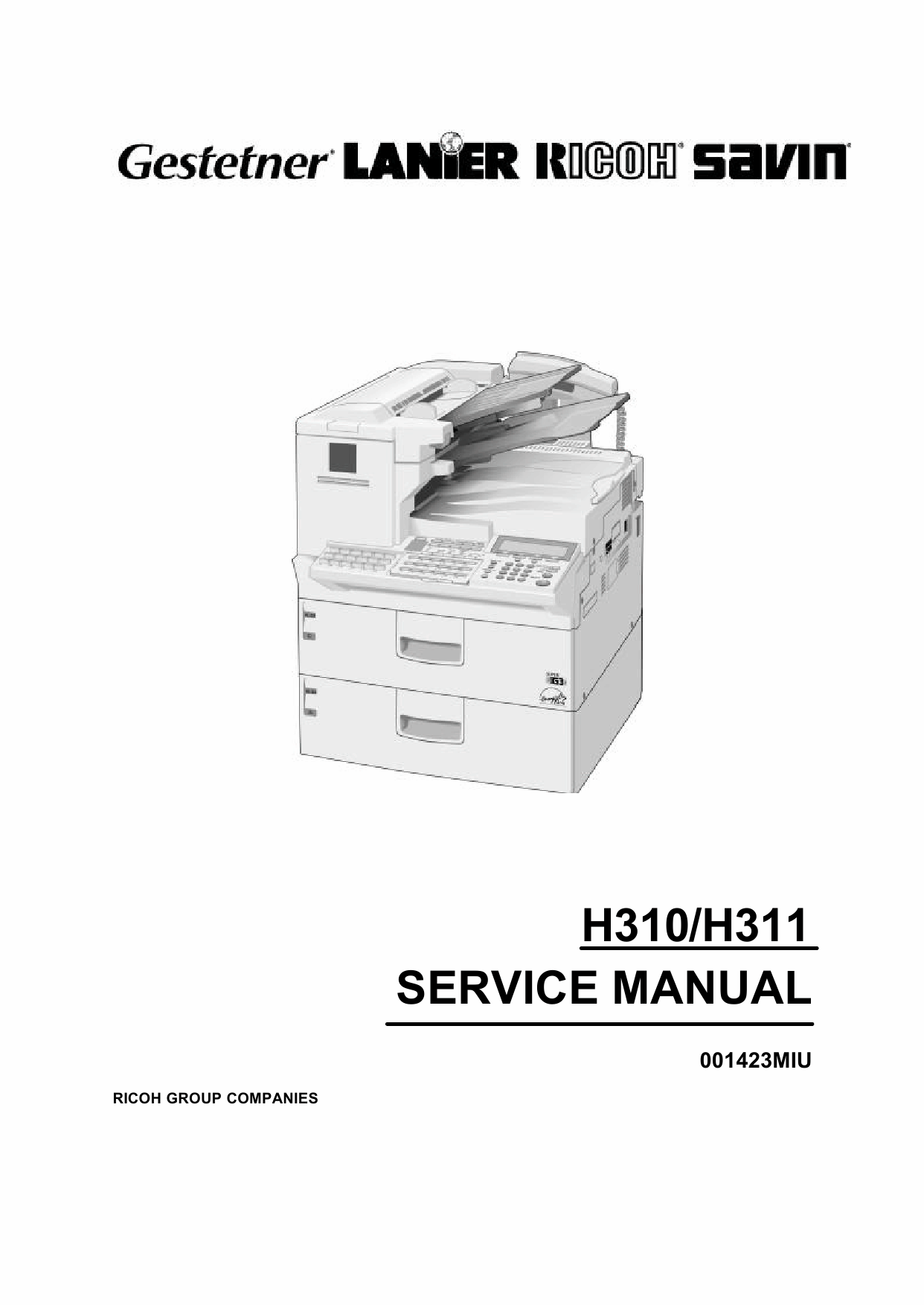 RICOH Fax 5510L 5510nf H310 H311 Service Manual-1